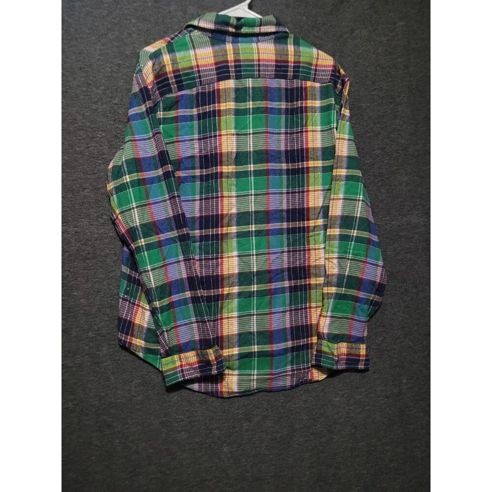 Polo Ralph Lauren Large flannel classic fit button front plaid collar pockets